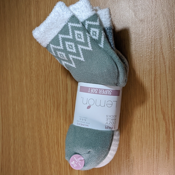 Lemon Ladies' Ankle Cozy Sock 5-pair - green - Picture 3 of 5